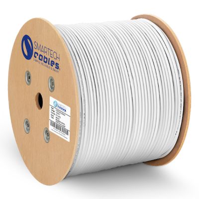 Bulk Cat6a Plenum Pure Copper Cable 1000ft Wooden Spool